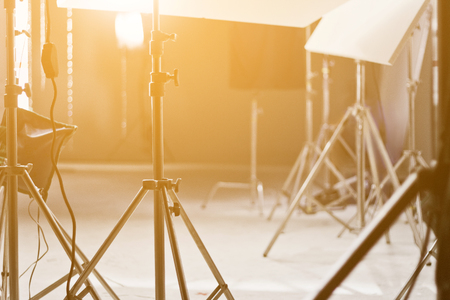 Studio lighting equipmentの写真素材