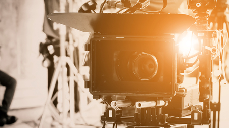 Cinema Camera on Film Set, Behind the scenes