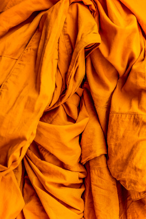 Monk robe fabric texture backgroundの写真素材