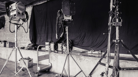 Light on Set, Professional Lighting equipmentの写真素材