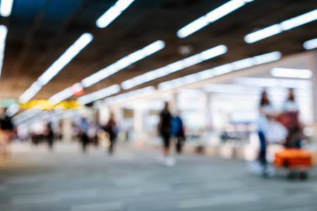 Blurred Background of Airport Departure Terminalの写真素材