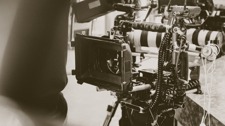 close up image of Professional camera equipment