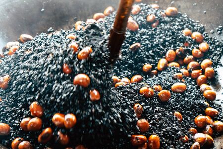 image of Chestnut roasting backgroundの写真素材