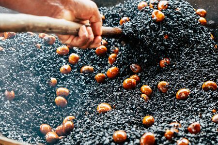 image of Chestnut roasting backgroundの写真素材