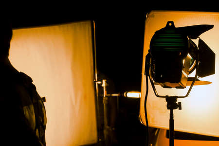image of studio lighting setup backgroundの写真素材