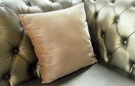 detail image of cushion on sofa, modern living roomの写真素材