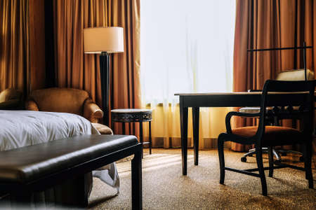 Interior of a Luxury Bedroom in Five star hotel room
