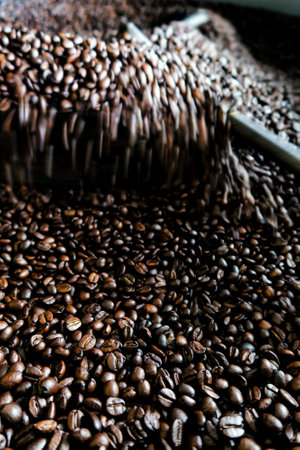 Image of Roasting process of coffeeの写真素材