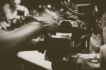 Behind the scenes of the film industry. Filming the movie.