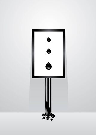 distortion ink in frame concept art minimalism style のイラスト素材