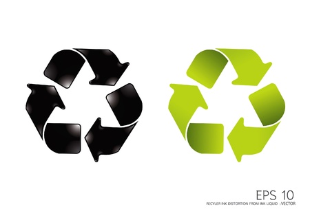 Recycle Symbol, Isolated On White Backgroundのイラスト素材