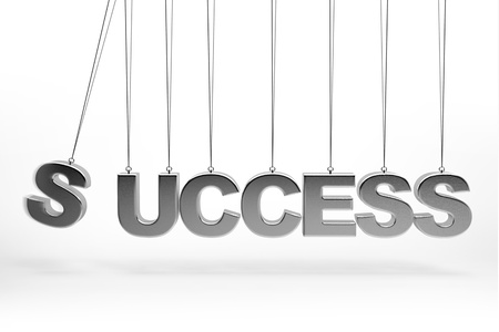 Balancing balls Concept 3d success typeの写真素材