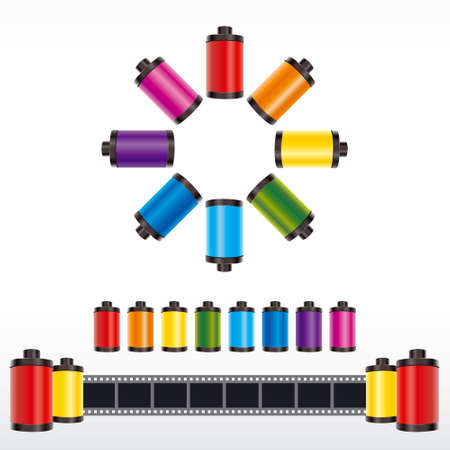 film roll color vectorのイラスト素材