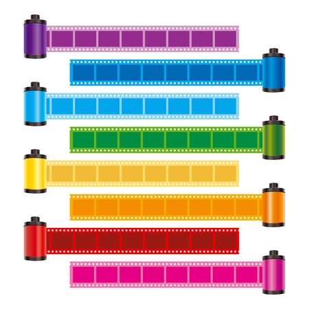 film roll color vectorのイラスト素材