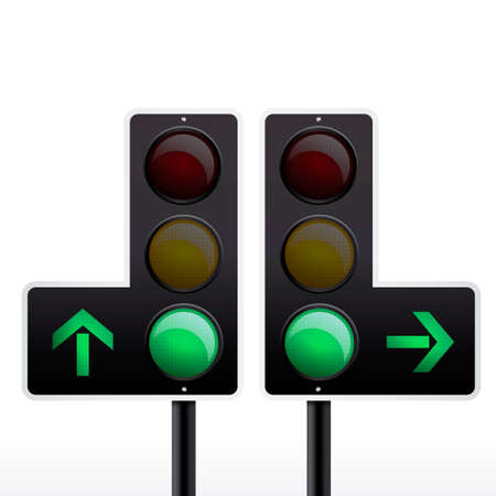 Isolated traffic light vector