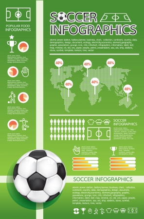 infographic soccerのイラスト素材