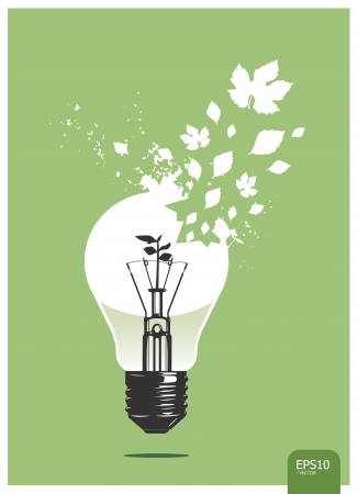 light save  plant conceptのイラスト素材