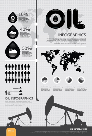 infographic oil of the worldのイラスト素材