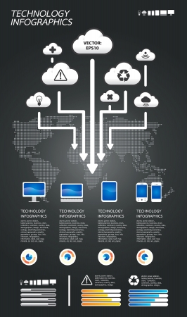 infographic  technology のイラスト素材
