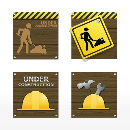 beware traffic sign on wood background vector のイラスト素材