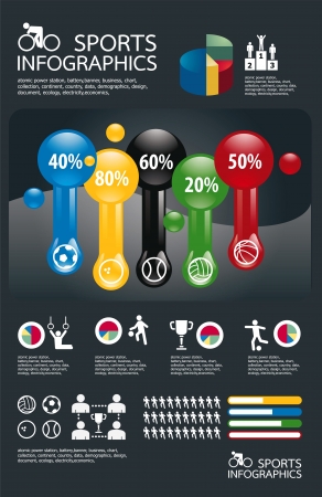 infographic  spots set のイラスト素材