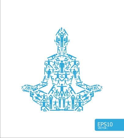 icons sports yoga conceptのイラスト素材