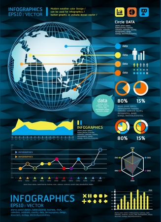infographics set and Information vector Graphics Modern styleのイラスト素材