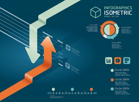 infographic arrow diagram chart  Detailed     can be used for infographics   graphic or advertise layout vector illustrationのイラスト素材