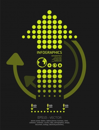 infographics set dots arrows Modern style Graphicsのイラスト素材