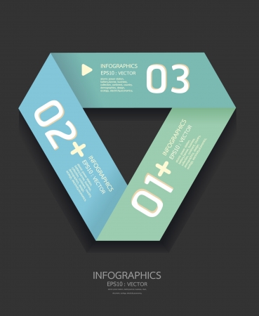 Modern soft color Design template   can be used for infographics   numbered banners   horizontal cutout lines   graphic or website layout のイラスト素材