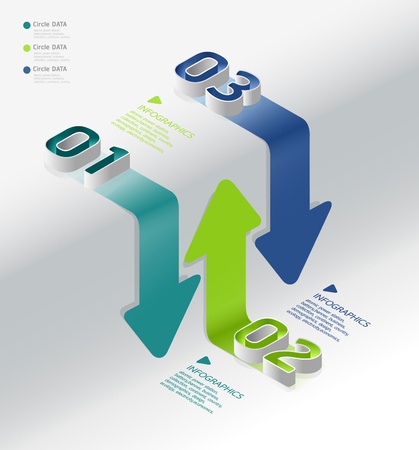 infographic isometric graphのイラスト素材