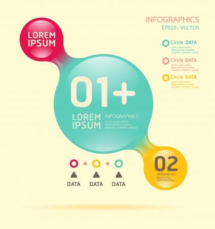 Modern glass soft color Design template can be used for infographics numbered banners graphic or website layout のイラスト素材