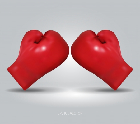 red boxing gloves  illustrationのイラスト素材