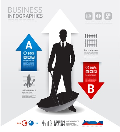 Infographics Business and financial  illustration. conceptのイラスト素材