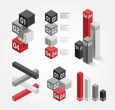 Modern  graph Design / can be used for infographics / numbered banners / graphic or website layout vectorのイラスト素材