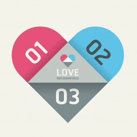 Modern Design abstract heart template のイラスト素材