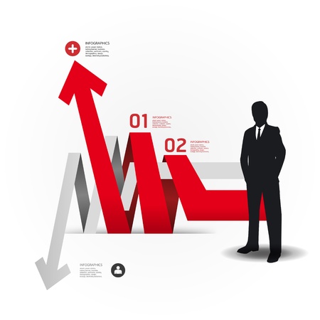 Modern Design template with business man のイラスト素材