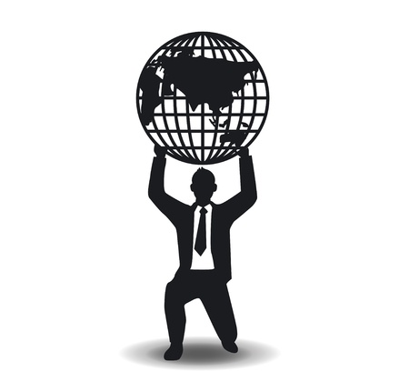 Business and financial with world illustration  conceptのイラスト素材