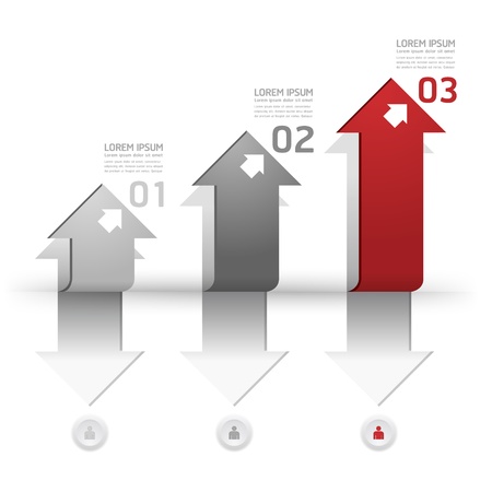 Modern Design template / can be used for infographics / numbered banners / horizontal cutout lines / graphic or website layout vectorのイラスト素材