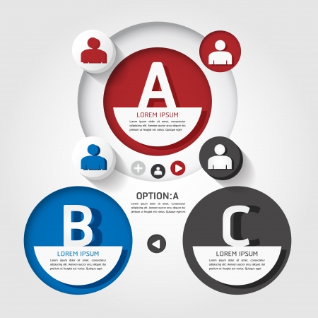 Modern Design template / can be used for infographics / numbered banners / horizontal cutout lines / graphic or website layout vectorのイラスト素材
