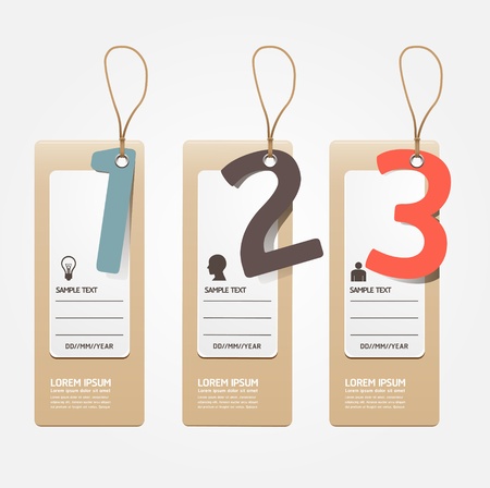 Modern Design template paper tag style  can be used for infographics   numbered banners   horizontal cutout lines   graphic or website layout vector のイラスト素材