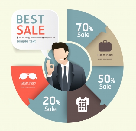 Sale promotion label paper template modern style   / can be used for infographics / numbered banners / horizontal cutout lines / graphic or website layout vectorのイラスト素材