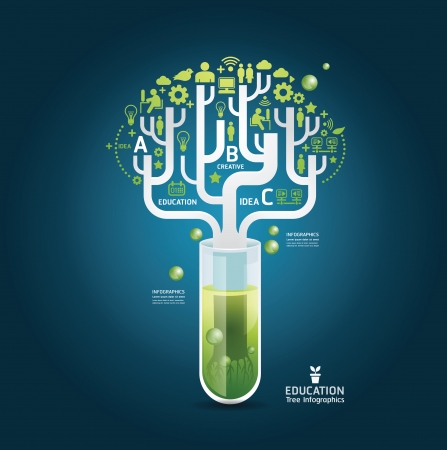 Science concept design  template / can be used for infographics /graphic or website layout vectorのイラスト素材