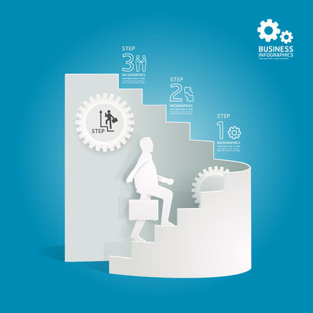 business diagram paper cut style  template  / can be used for infographics / horizontal cutout lines / graphic or website layout vectorのイラスト素材