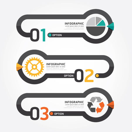Abstract infographic line template digital design illustration  Vector illustrationのイラスト素材