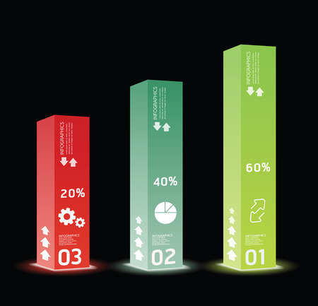 infographic template Modern box Design Minimal style   can be used for infographics   numbered banners   horizontal cutout lines   graphic or website layout vectorのイラスト素材
