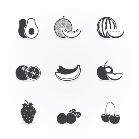 fruits icons design vectorのイラスト素材