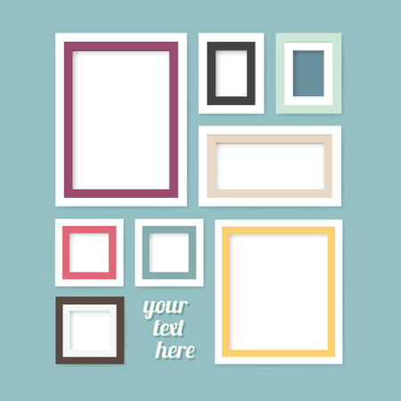 Picture modern frame design banners set vectorのイラスト素材