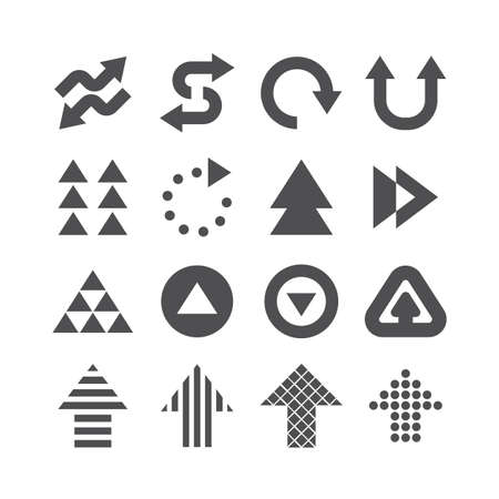 Arrow icons set vector design.のイラスト素材