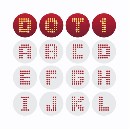 Font dot alphabet design. Vector illustration.のイラスト素材